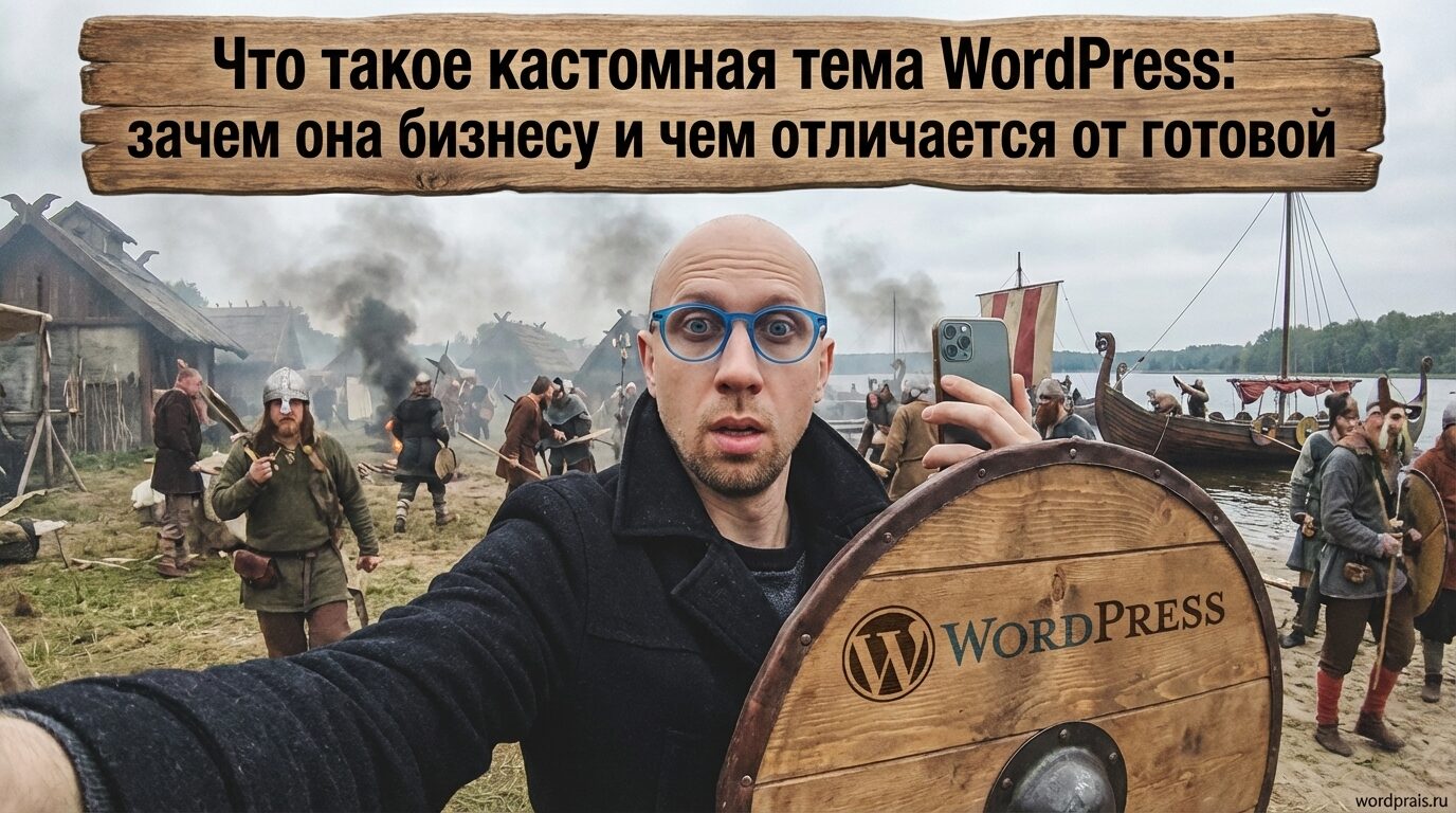 Что такое кастомная тема WordPress — обложка статьи WordPrais