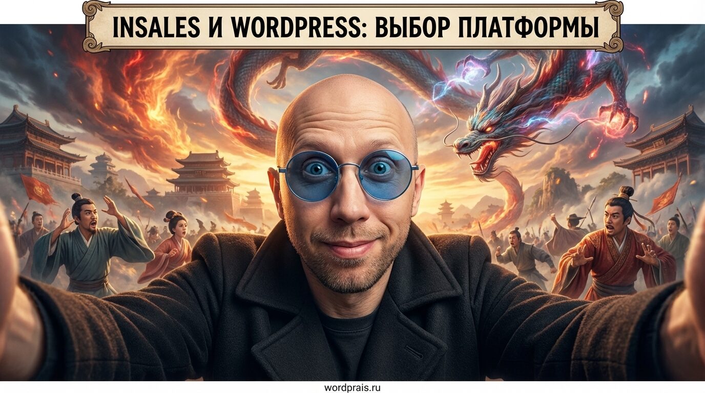 Андрей Русских на обложке статьи: чем InSales отличается от WordPress для интернет-магазина