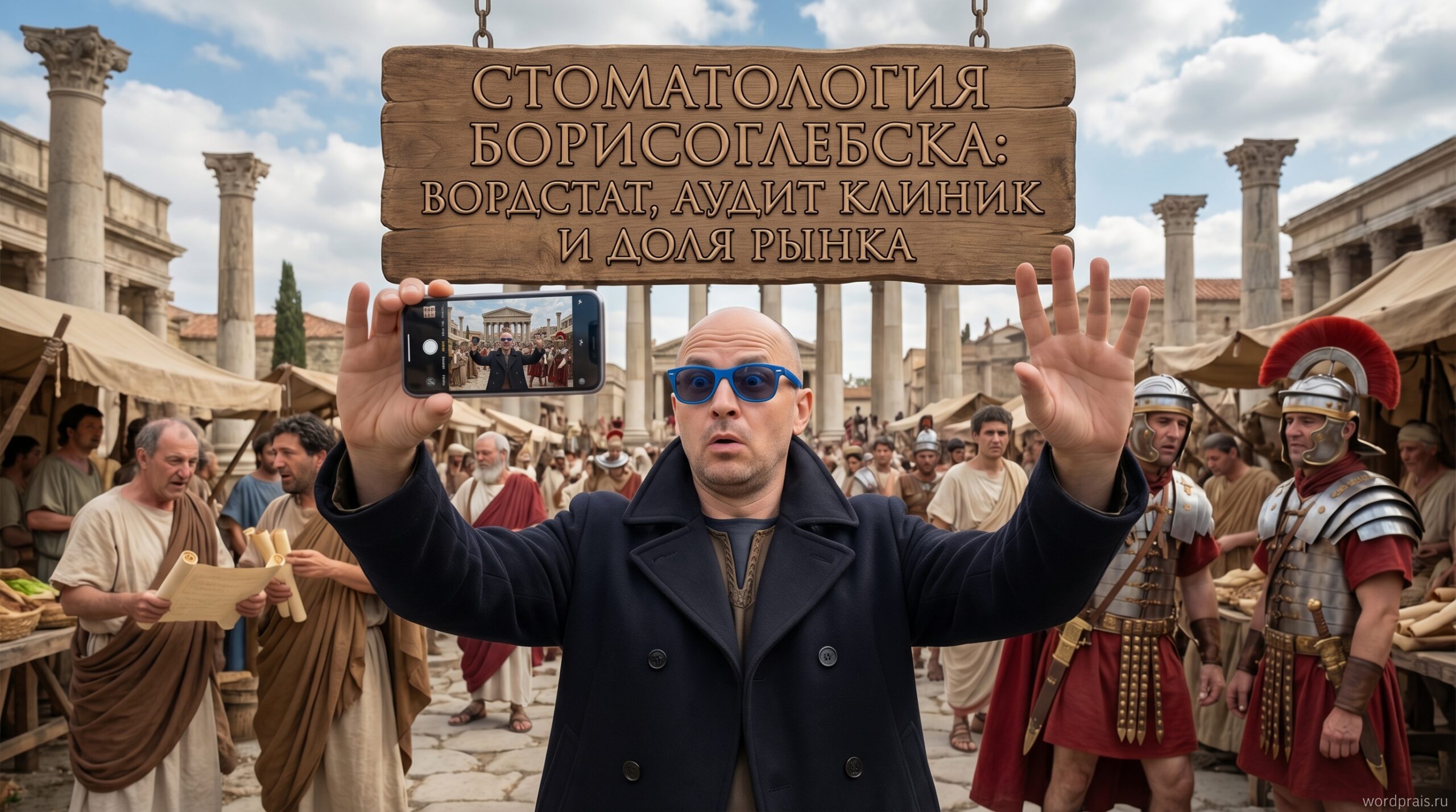 Фотореалистичная обложка WordPrais: стоматология Борисоглебска, Вордстат, аудит клиник и оценка доли рынка