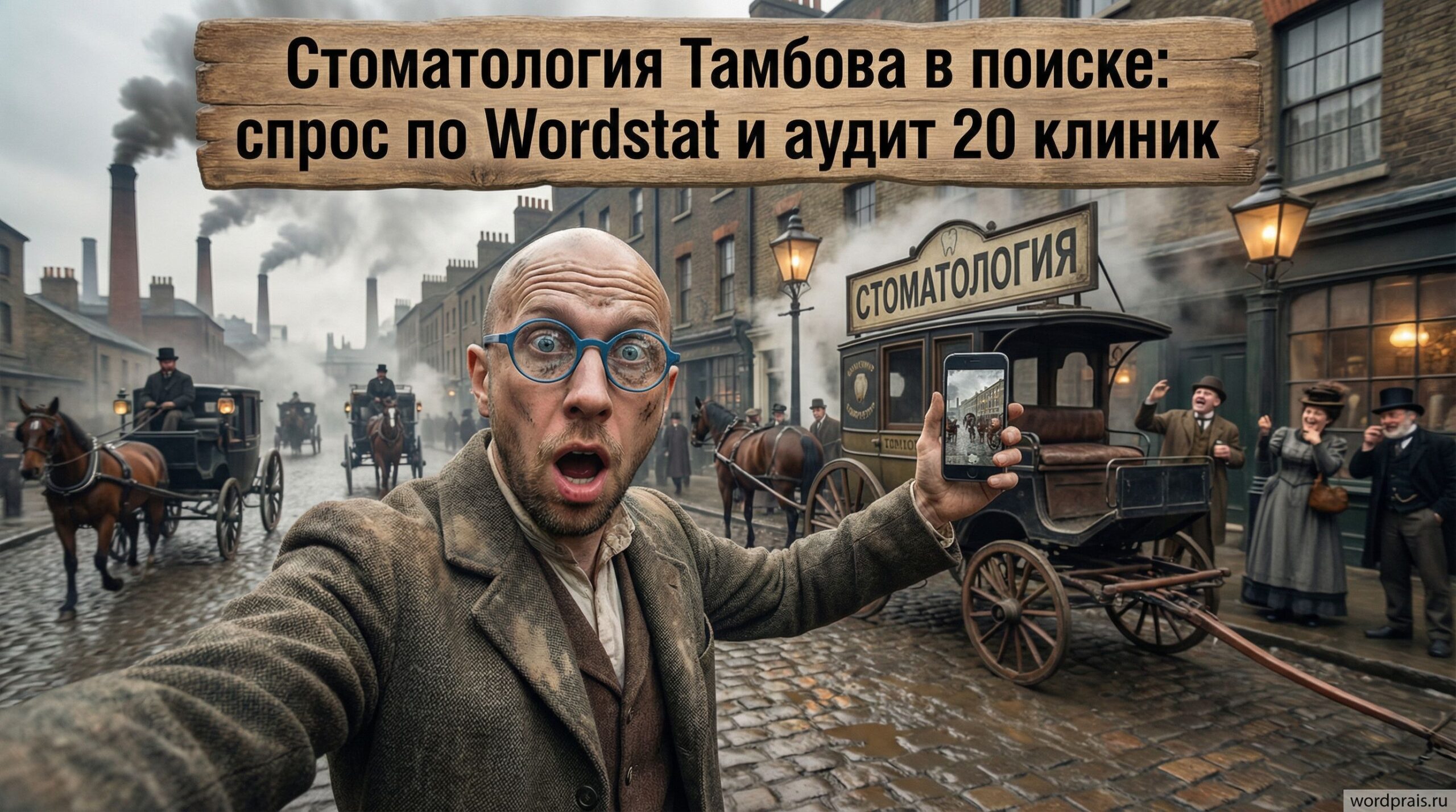 Обложка: спрос по стоматологии в Тамбове по данным Wordstat и сравнение клиник в выдаче