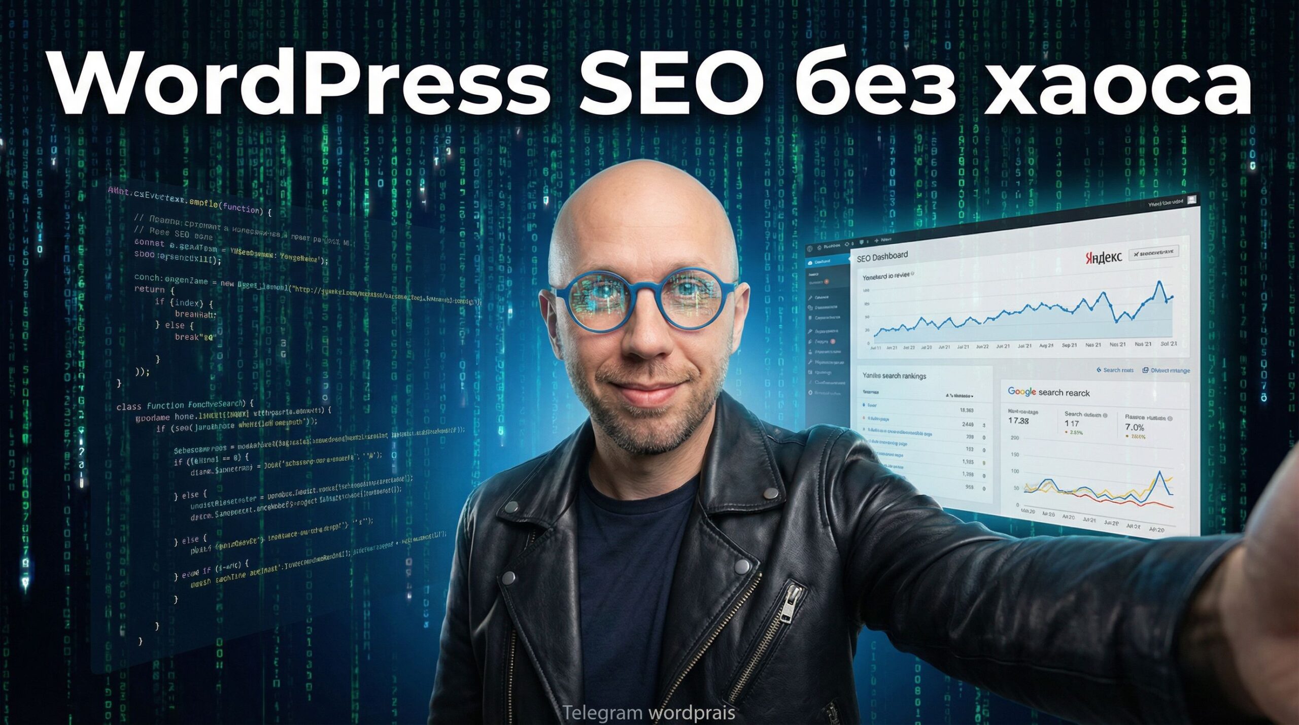 Андрей Русских, обложка статьи про WordPress SEO для Яндекса и Google