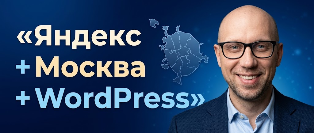 Баннер про продвижение сайтов в Яндексе в Москве на WordPress wordprais.ru