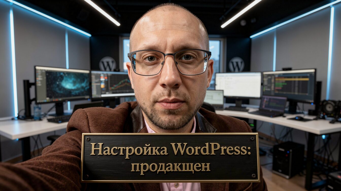 Обложка статьи: настройка WordPress под продакшен, админка и безопасный деплой на wordprais.ru